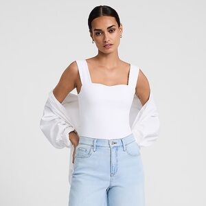 New! Express Body Contour Compression White Tank Top, size medium